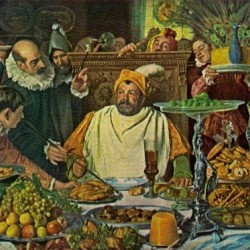 Festin de Sancho en la insula de Barataria